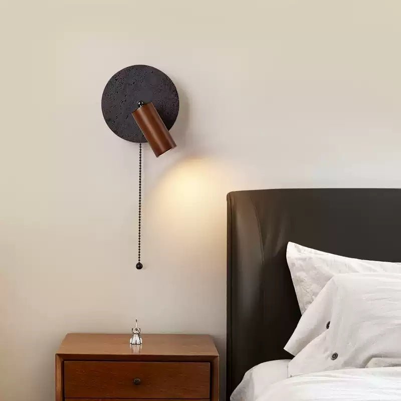 Jaxlen aplique de pared negro travertino