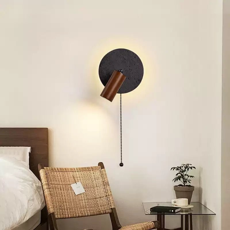 Jaxlen aplique de pared negro travertino