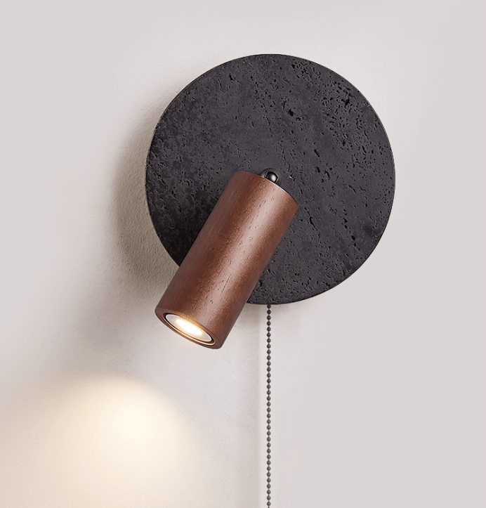 Jaxlen aplique de pared negro travertino