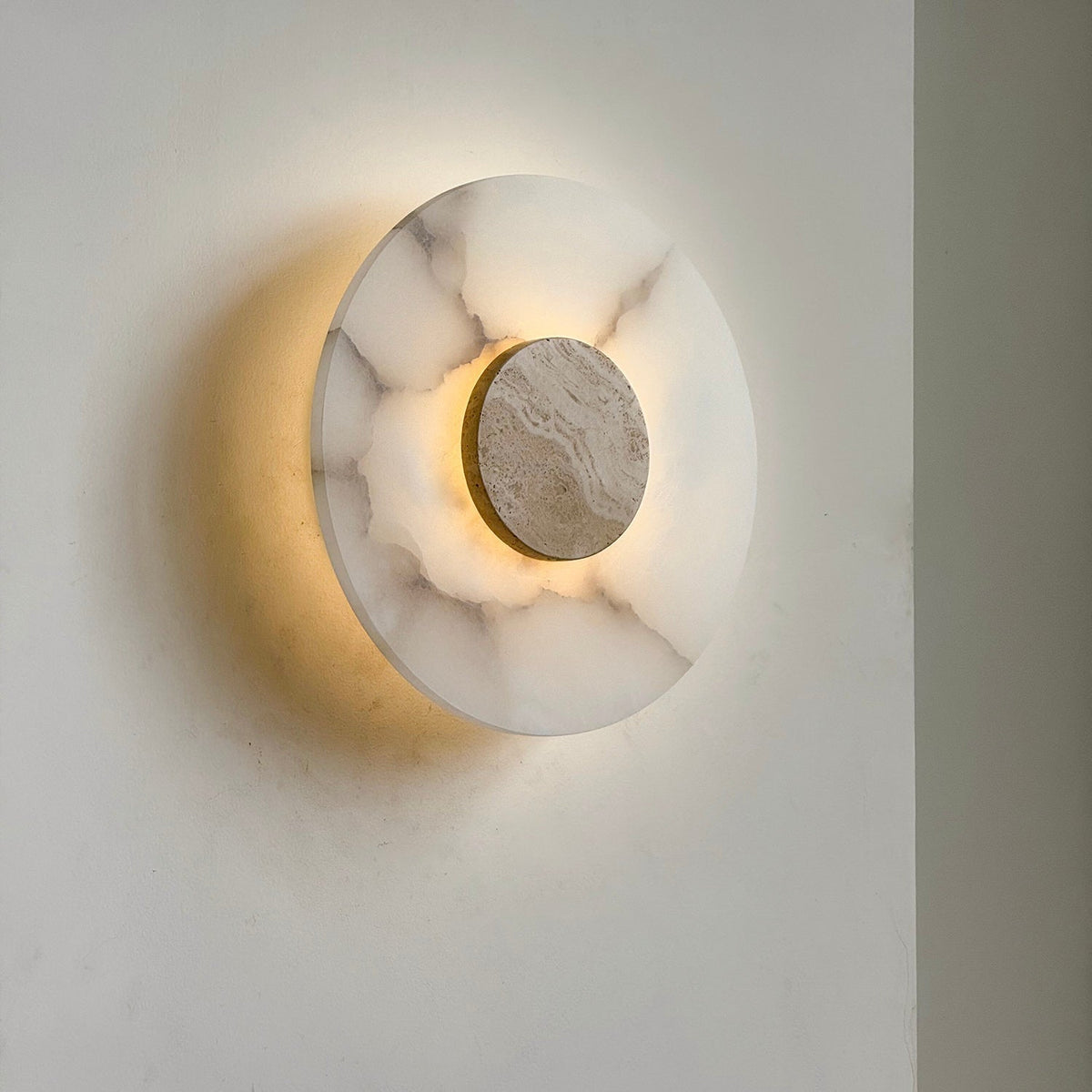 Rauduvyi aplique de pared moderno minimalista de alabastro
