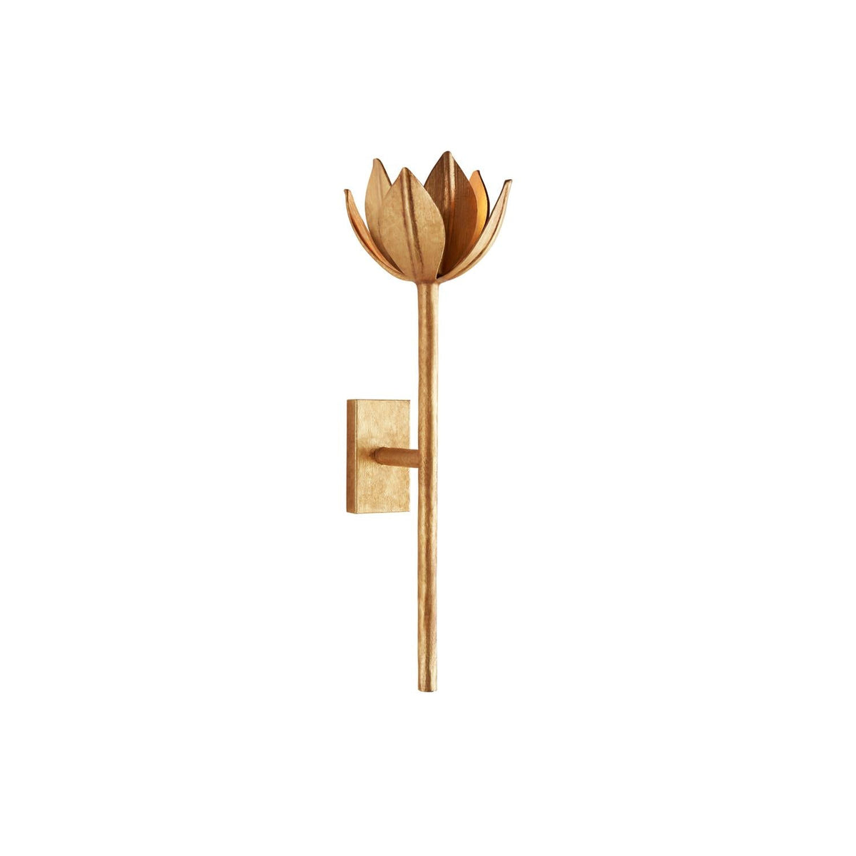 Clira aplique de pared Lotus floración en latón