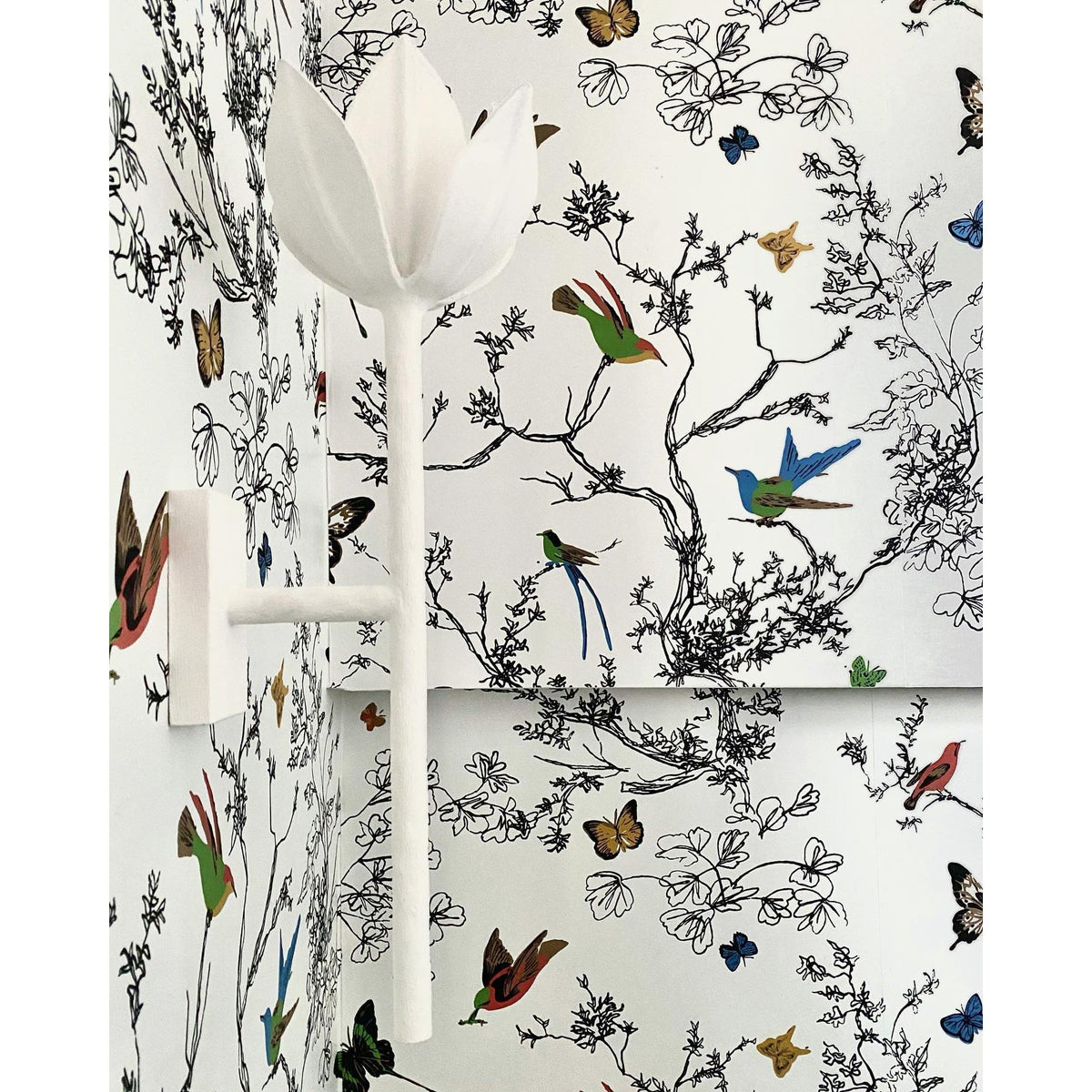 Clira aplique de pared Lotus floración en latón