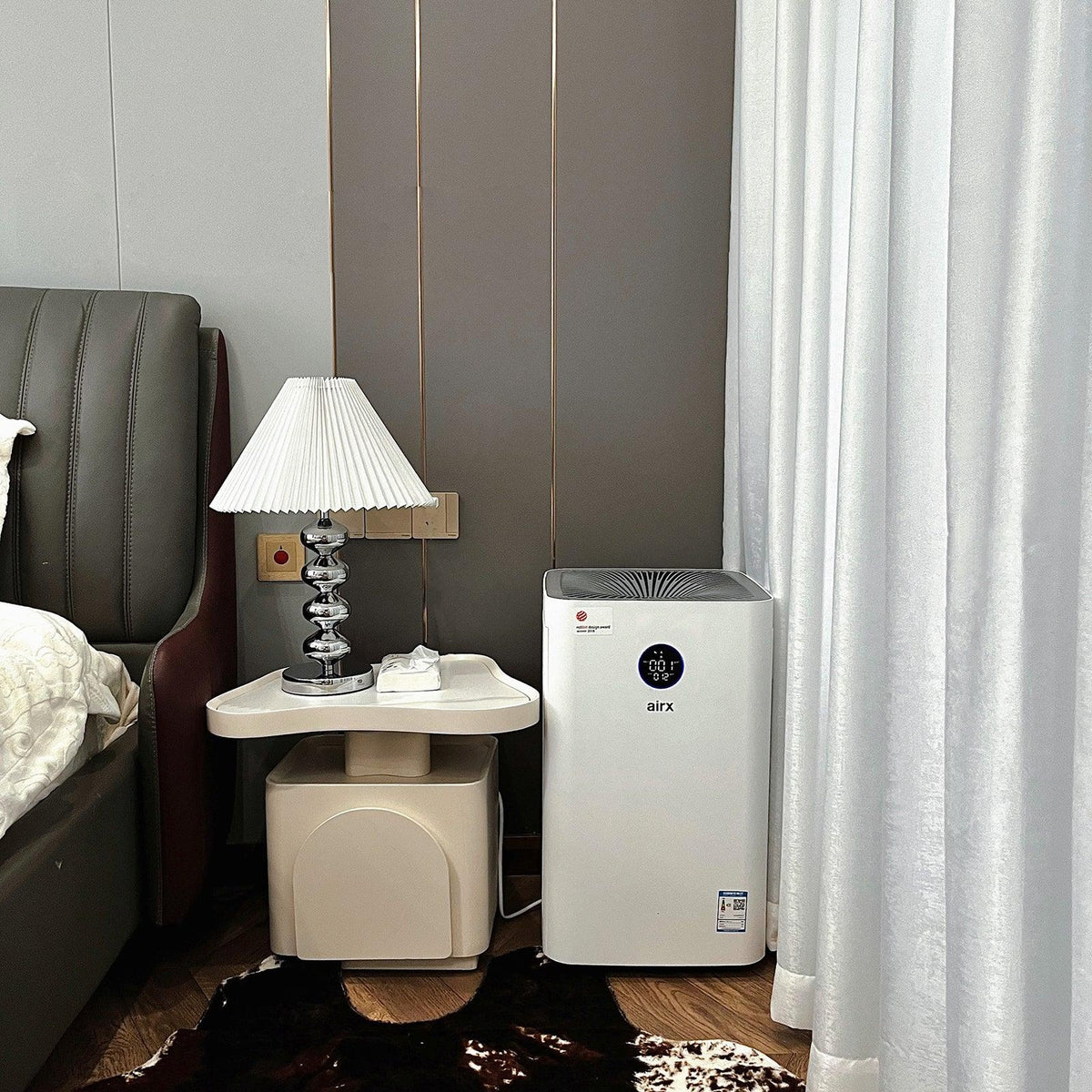 Cyris lámpara de mesa con pliegues