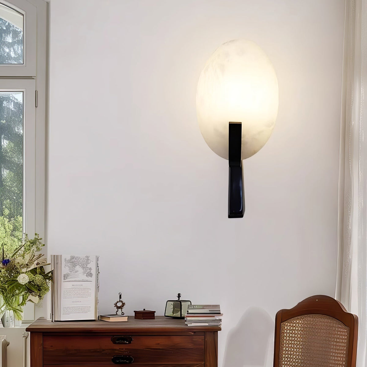 Nivaeria aplique de pared moderno en alabastro
