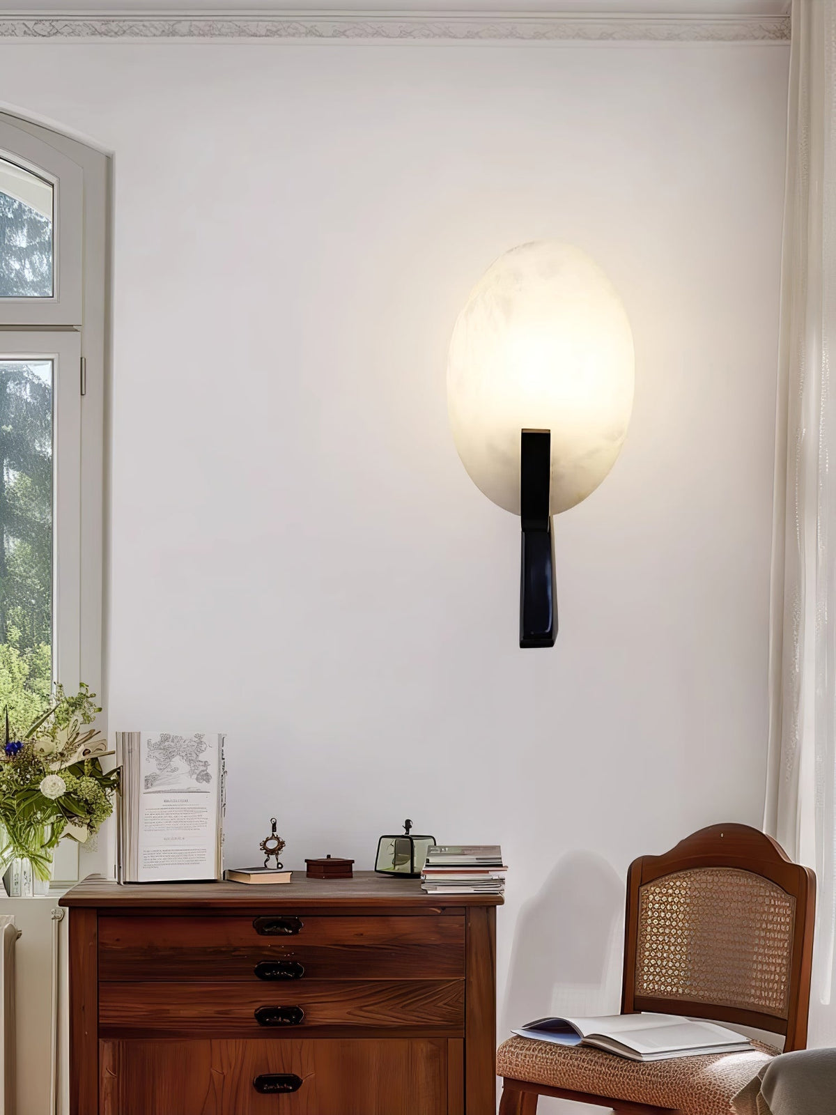 Nivaeria aplique de pared moderno en alabastro