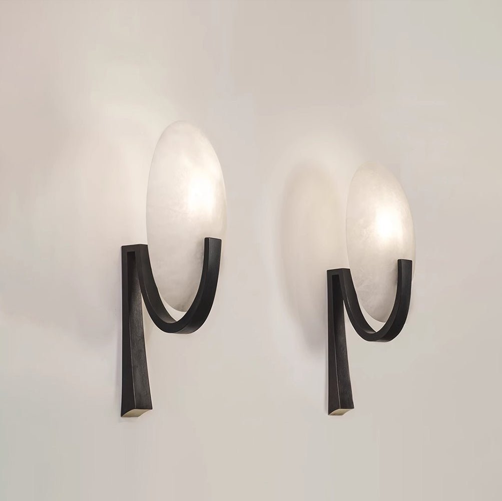 Avey aplique de pared moderno en alabastro con enchufe US