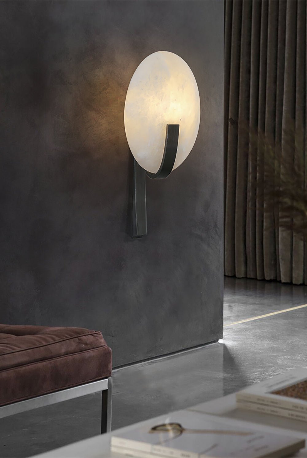 Avey aplique de pared moderno en alabastro con enchufe US