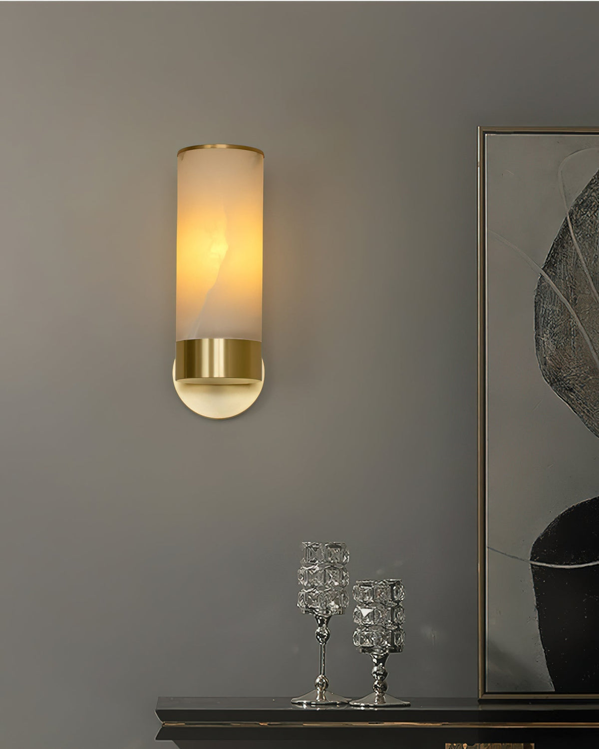 Eirerette aplique de pared alabastro
