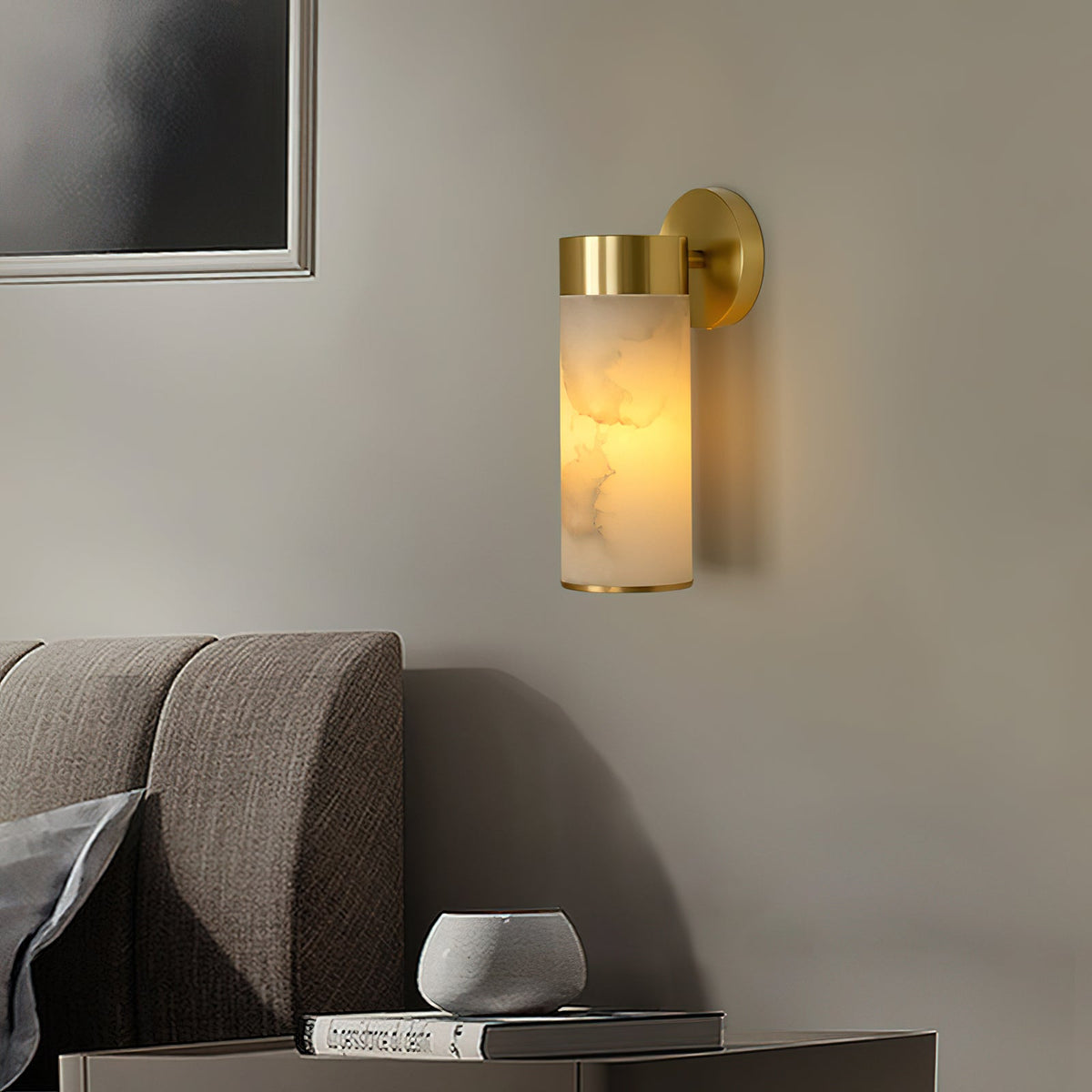 Eirerette aplique de pared alabastro