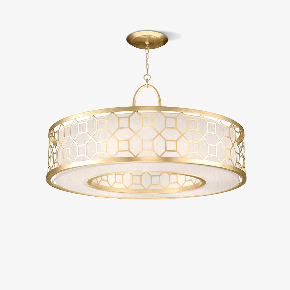 Arshaor lámpara colgante Premium Elegancia redonda de vidrio y cobre