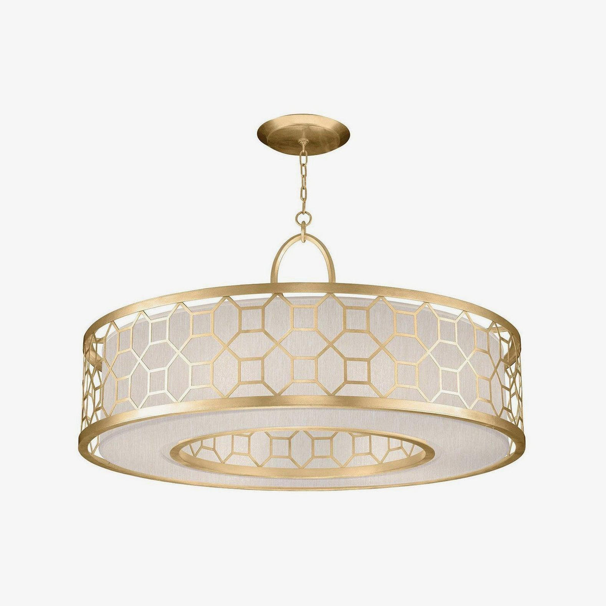 Arshaor lámpara colgante Premium Elegancia redonda de vidrio y cobre