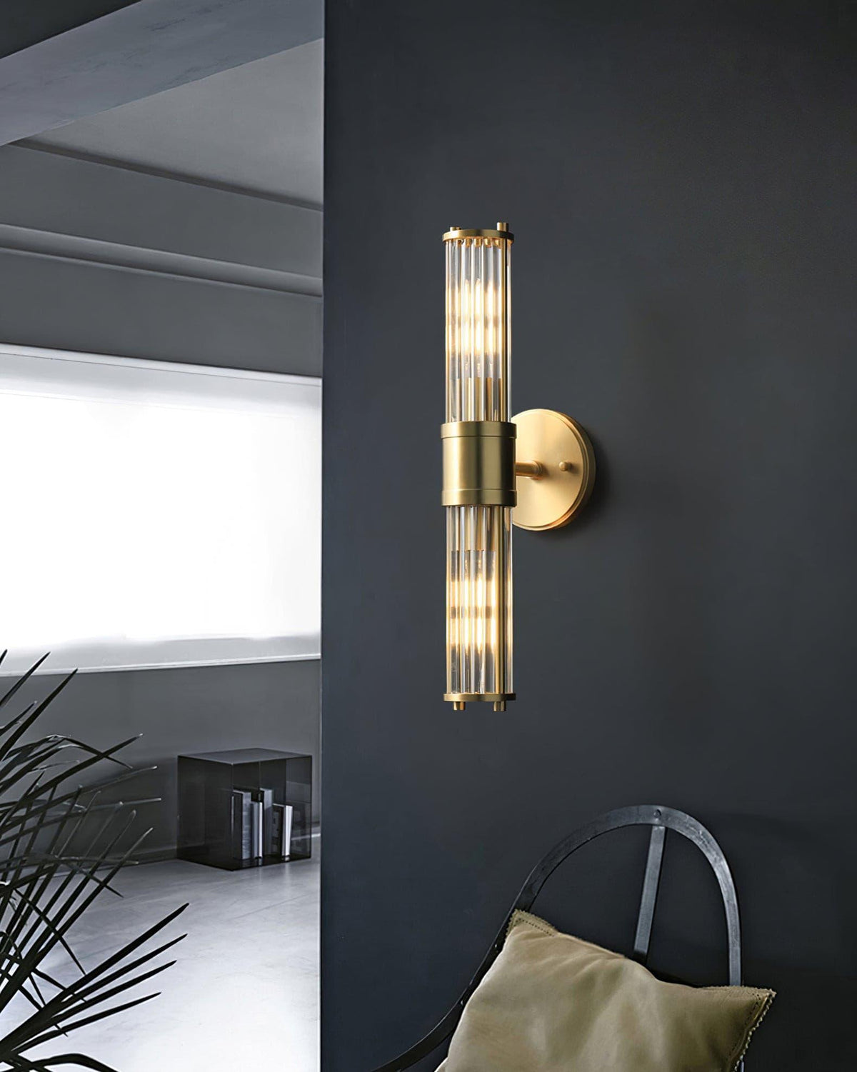 Vevenisra aplique de pared de vidrio art nórdico en cilindro