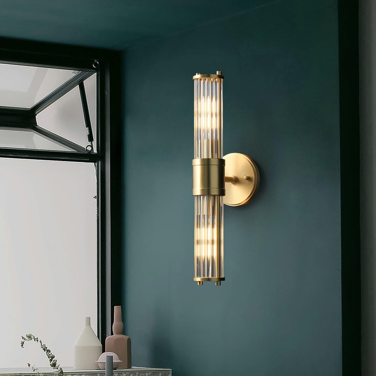 Vevenisra aplique de pared de vidrio art nórdico en cilindro