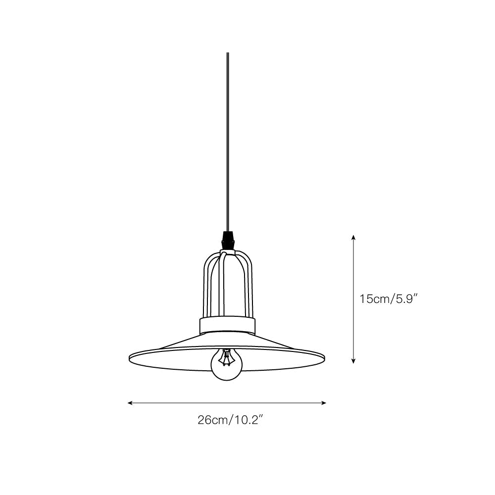 Yrvuvyi lámpara colgante moderna minimalista industrial de metal