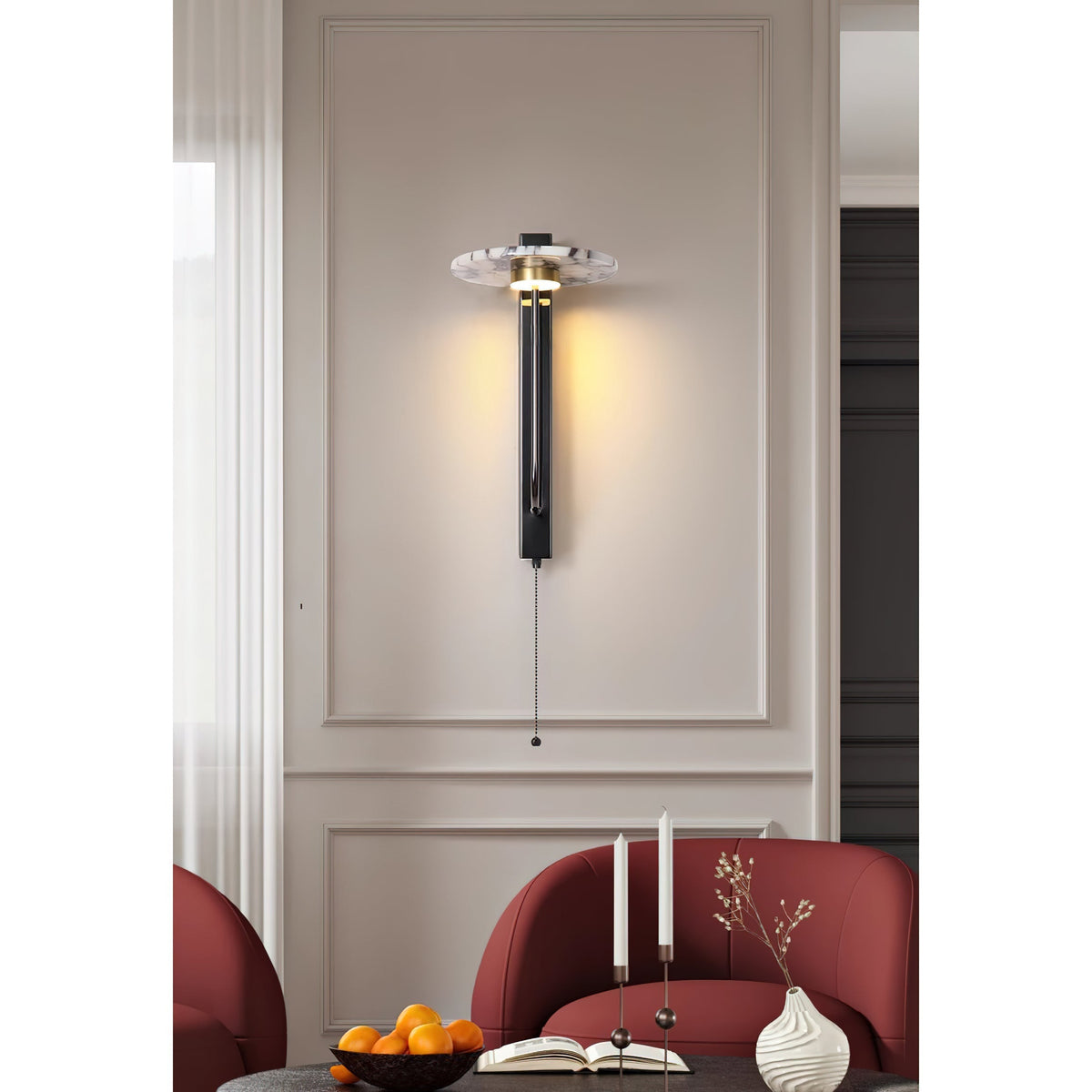 Aevuvyn aplique de pared moderno minimalista de mármol