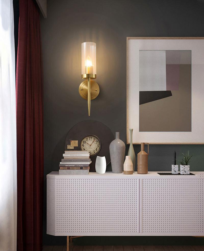 Vilaeisra aplique de pared elegancia Vintage con vidrio