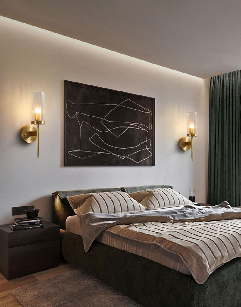 Vilaeisra aplique de pared elegancia Vintage con vidrio