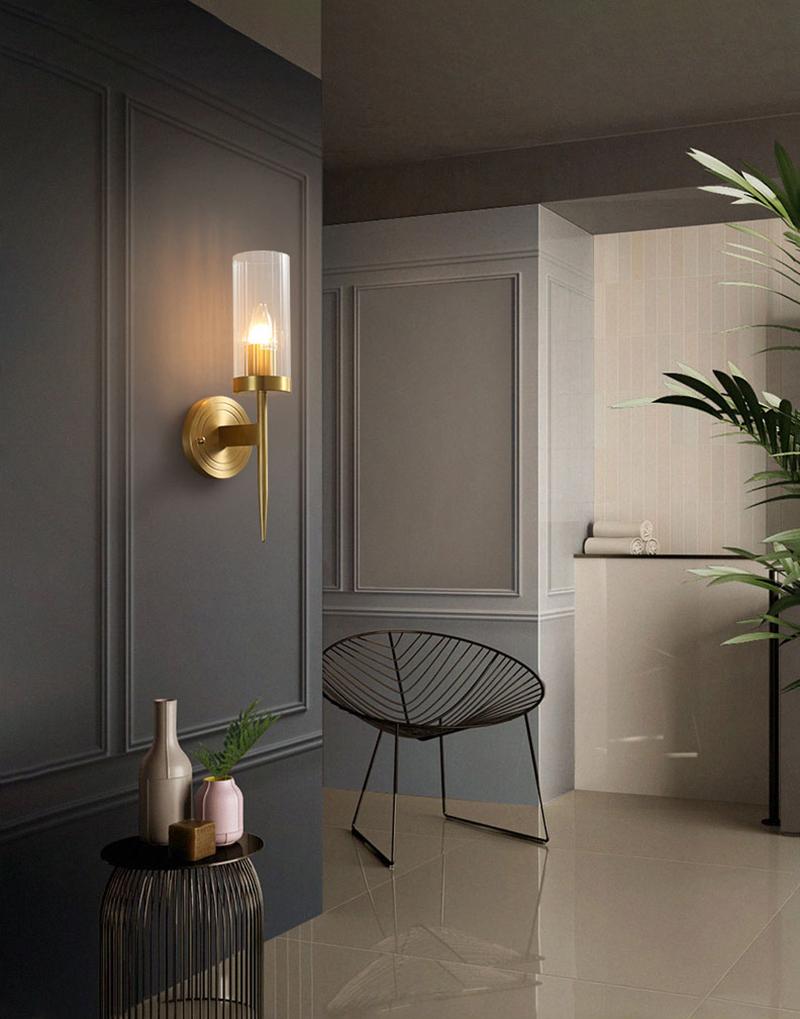 Vilaeisra aplique de pared elegancia Vintage con vidrio