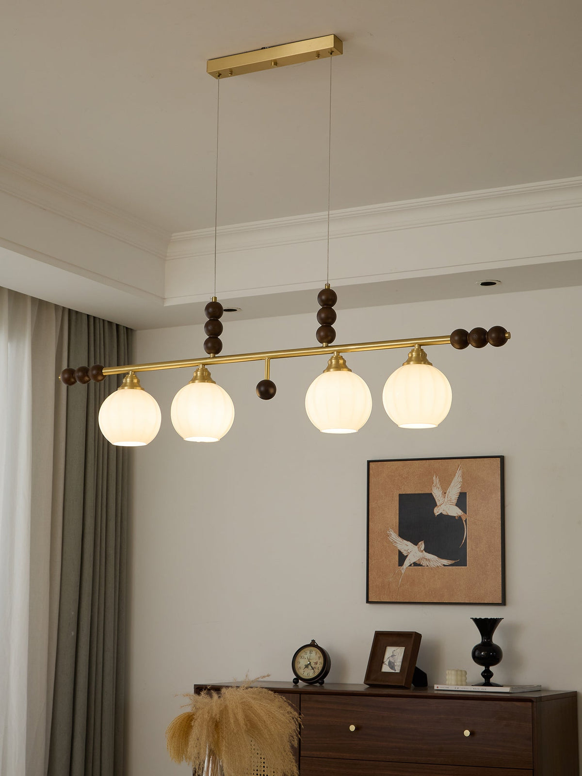 Zerinen lámpara colgante Premium nórdica de vidrio y madera