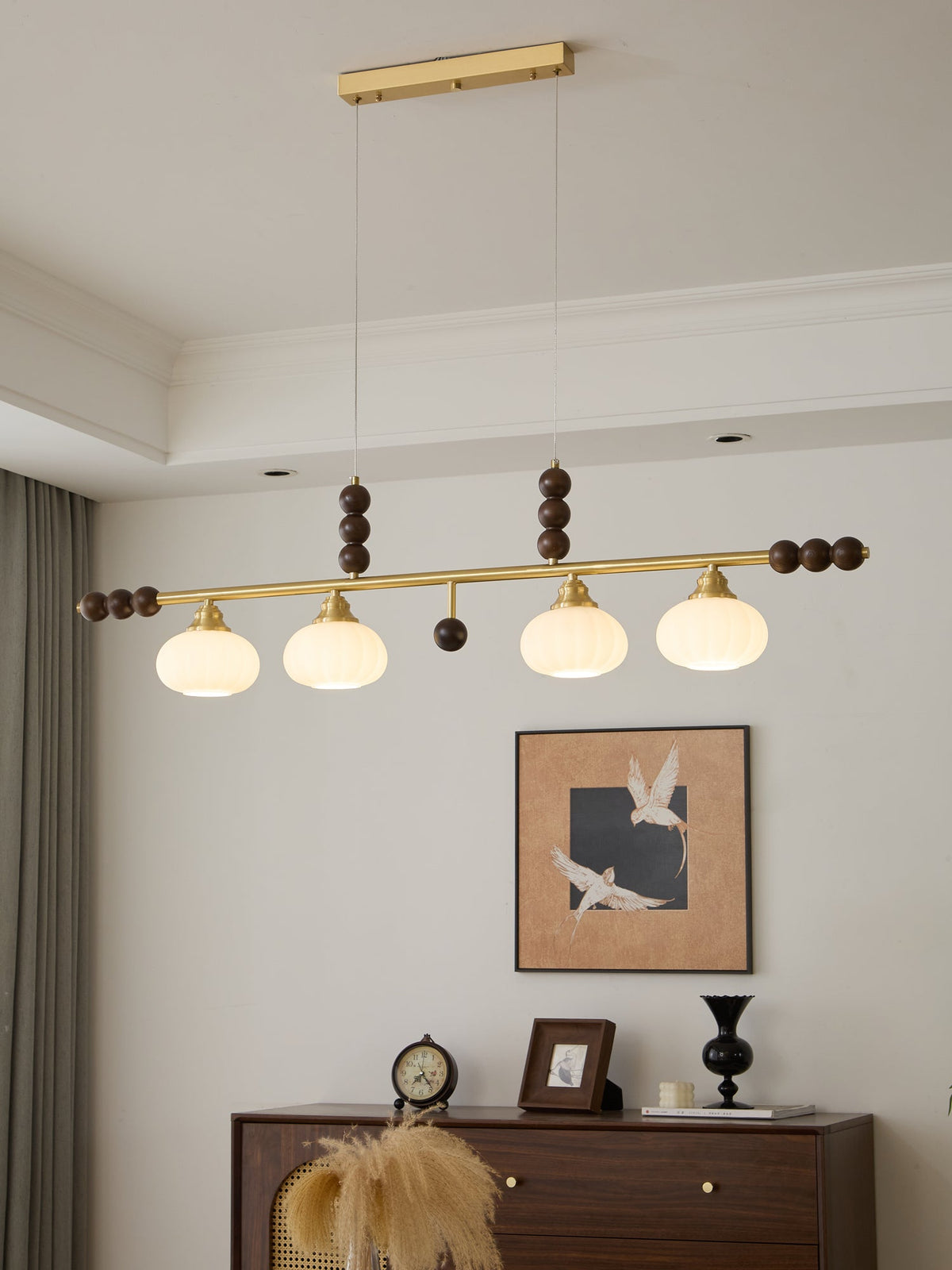 Zerinen lámpara colgante Premium nórdica de vidrio y madera