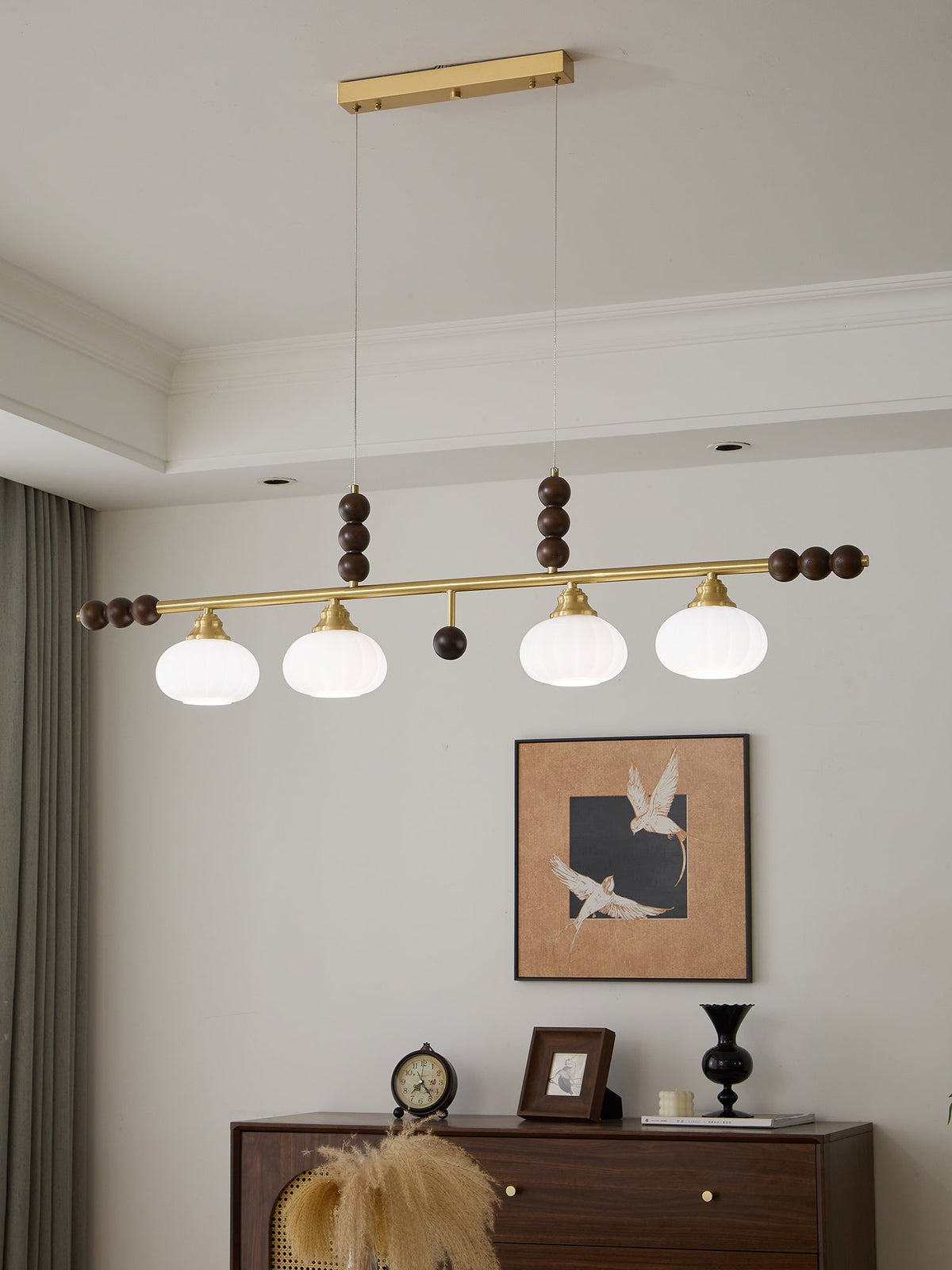 Zerinen lámpara colgante Premium nórdica de vidrio y madera