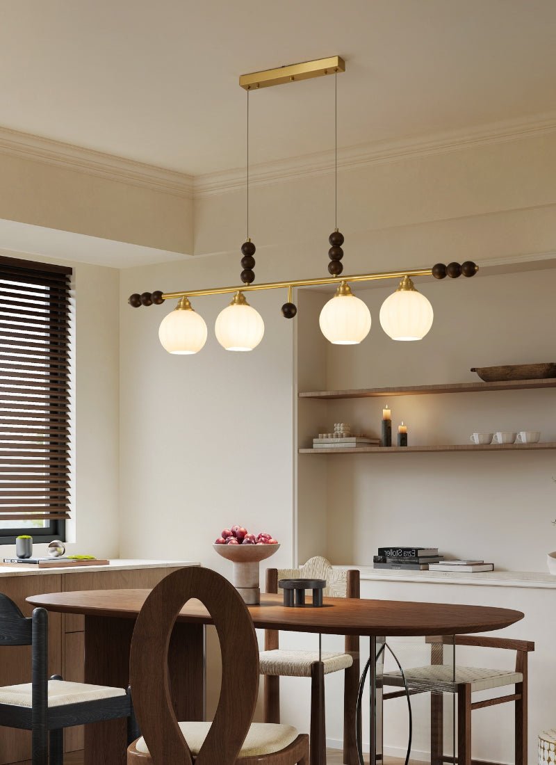 Zerinen lámpara colgante Premium nórdica de vidrio y madera