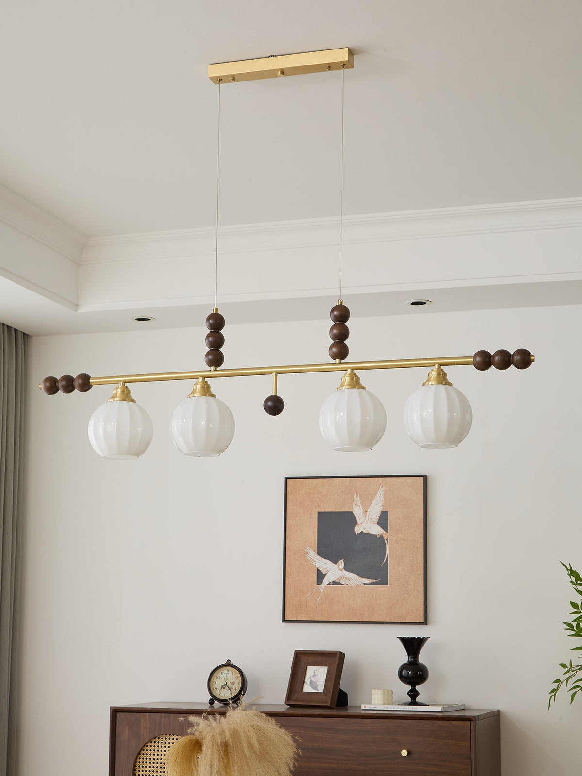 Zerinen lámpara colgante Premium nórdica de vidrio y madera