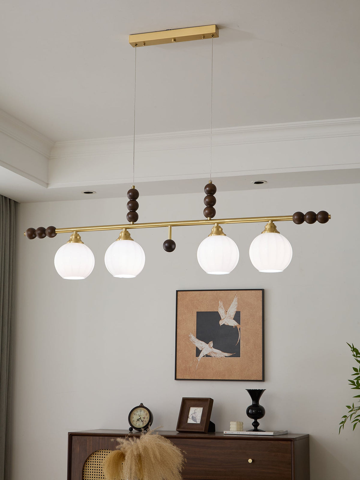 Zerinen lámpara colgante Premium nórdica de vidrio y madera