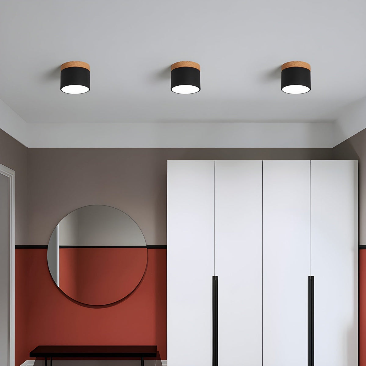 Caveleth lámpara de techo moderna minimalista de madera