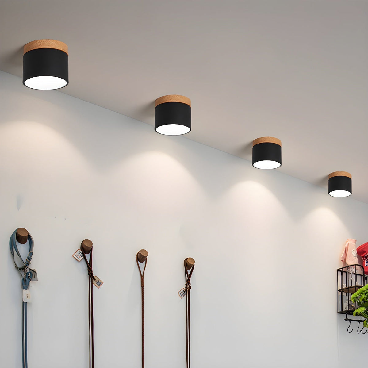 Caveleth lámpara de techo moderna minimalista de madera