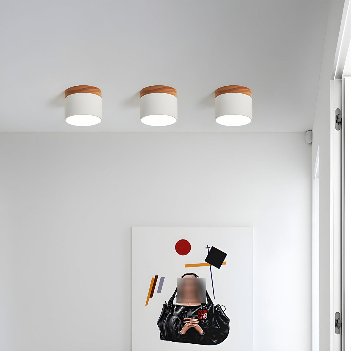 Caveleth lámpara de techo moderna minimalista de madera