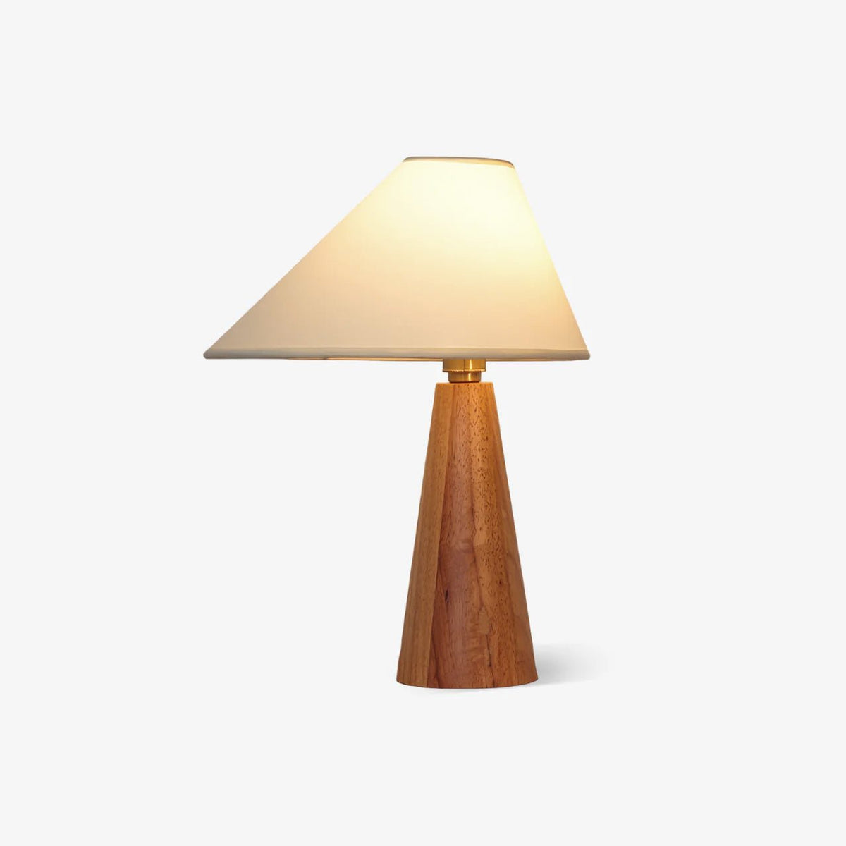 Mirose lámpara de mesa de madera y tejido rústico