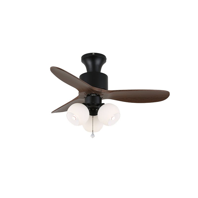 Elvuella ventilador de techo con luz Vintage vidrio madera