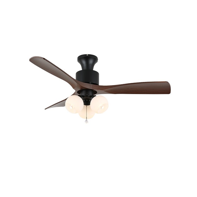 Elvuella ventilador de techo con luz Vintage vidrio madera