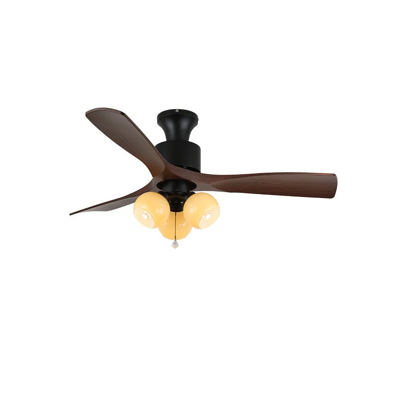 Elvuella ventilador de techo con luz Vintage vidrio madera