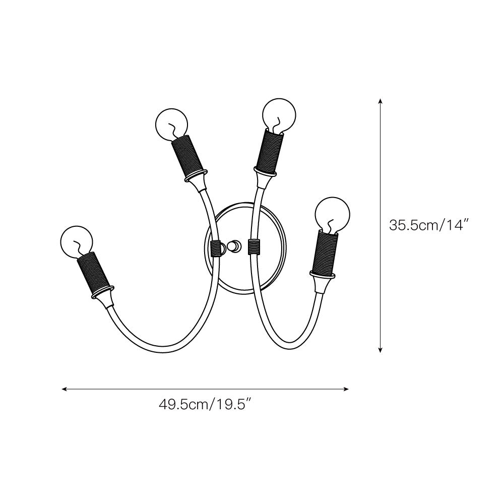 Fljotuvyn aplique de pared moderno minimalista de metal