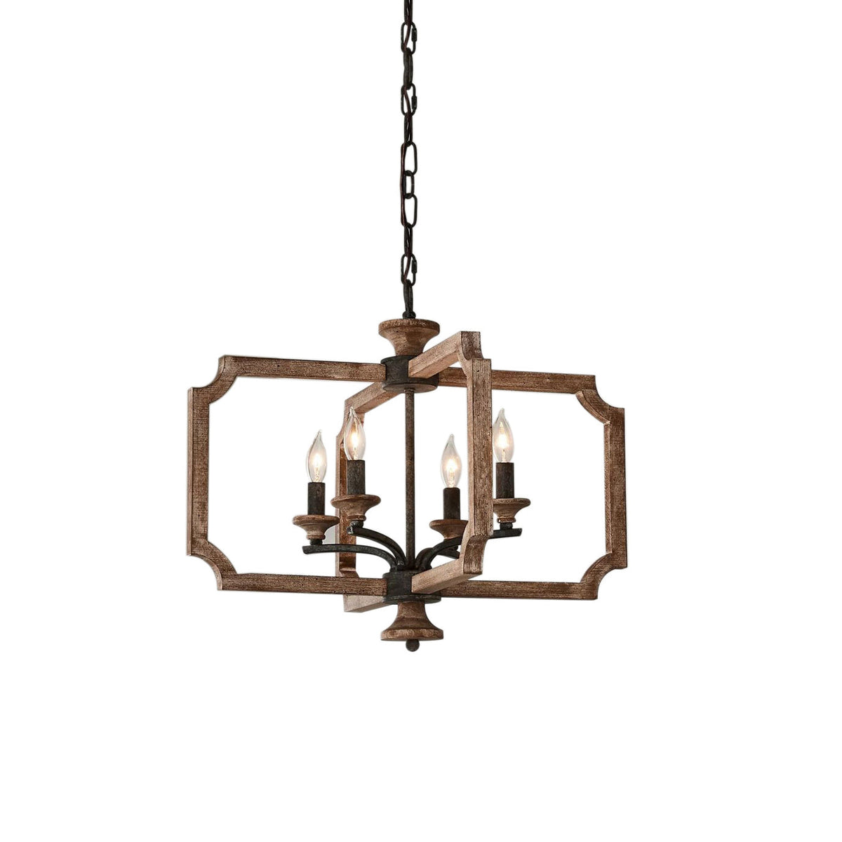Eirikuvyi lámpara colgante Vintage Creatividad Metal madera Farol