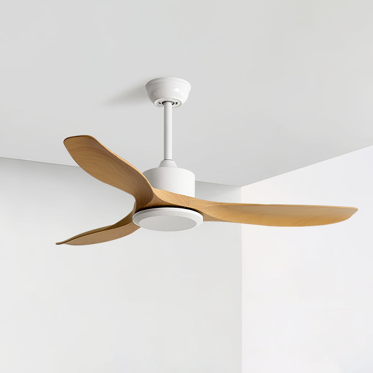Aldaine Ventilador de techo minimalista de madera