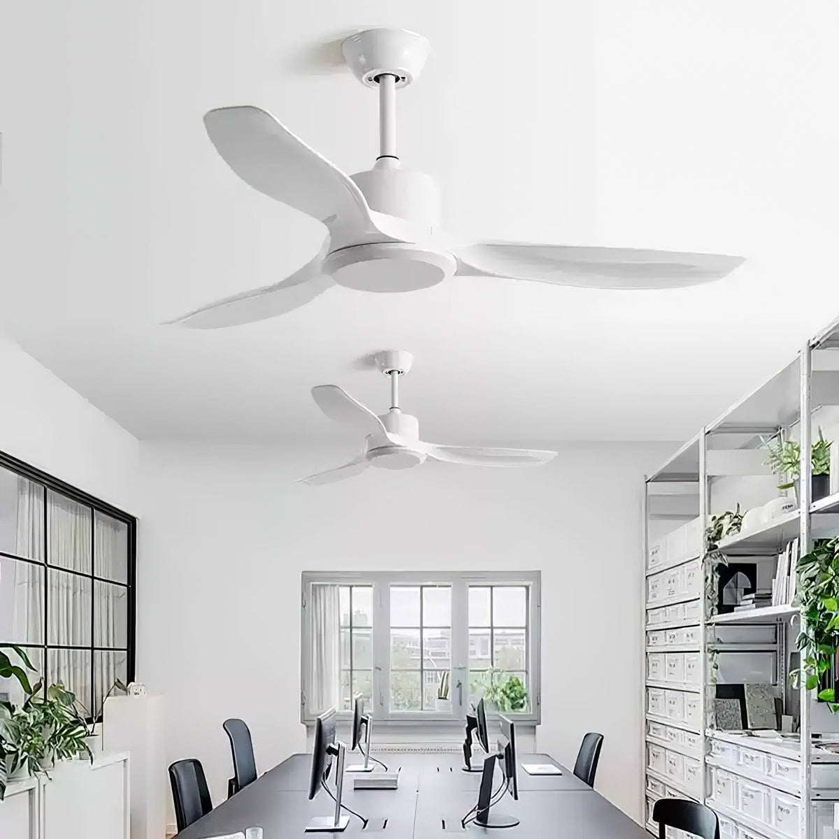 Aldaine Ventilador de techo minimalista de madera