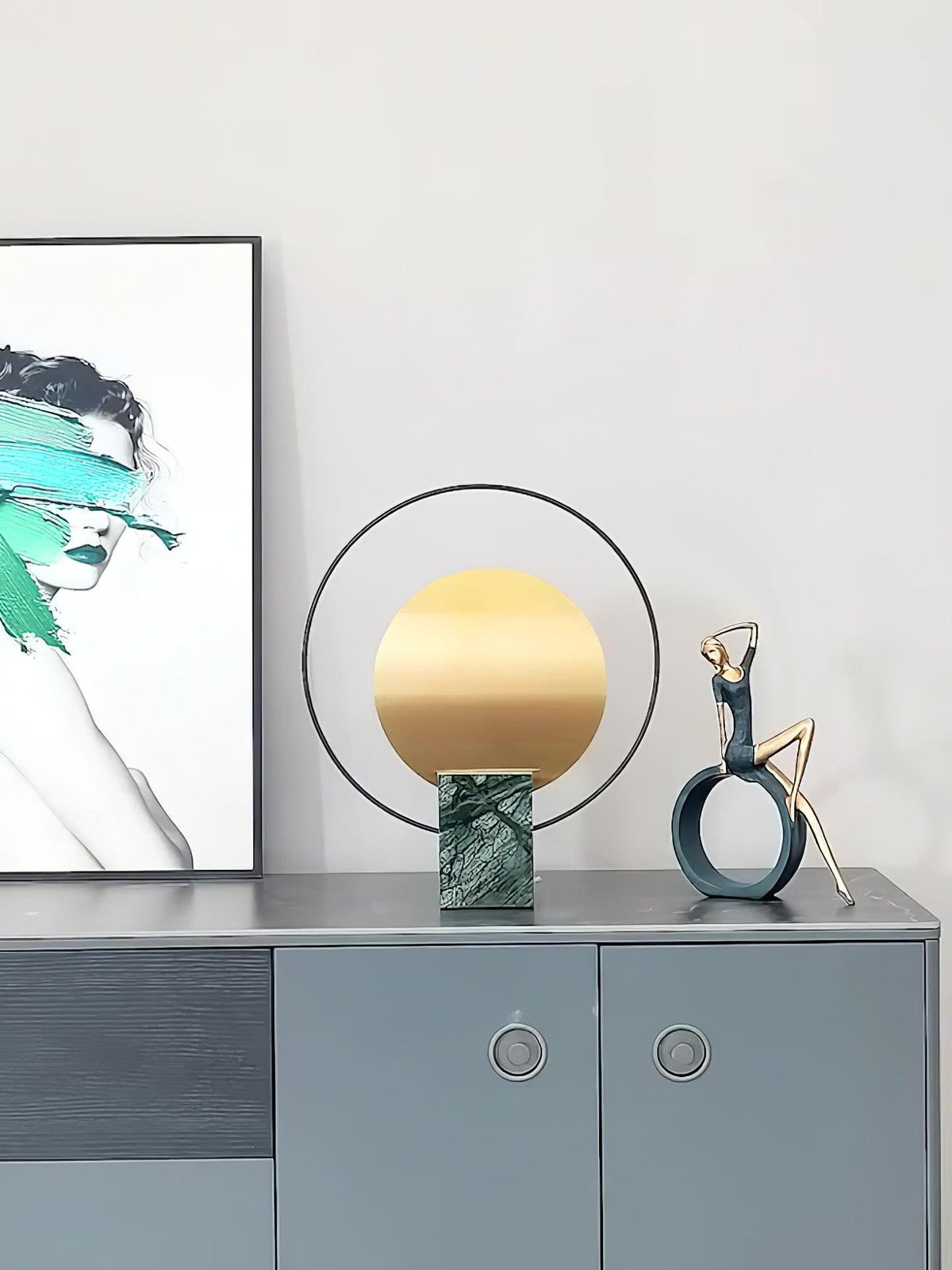 Lirixy lámpara de mesa geométrica de mármol