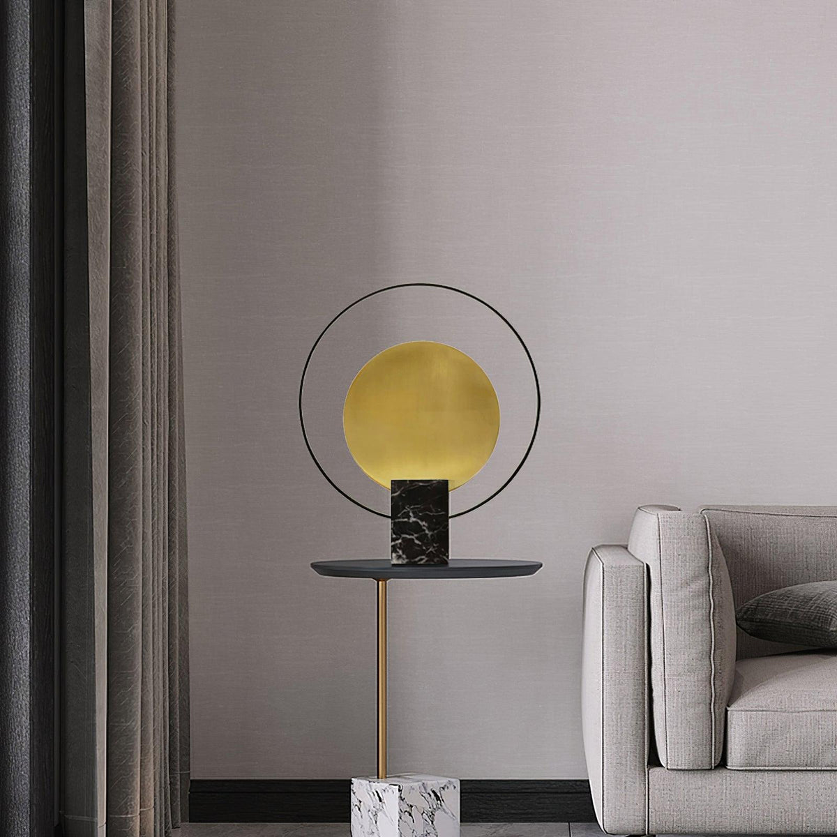 Lirixy lámpara de mesa geométrica de mármol