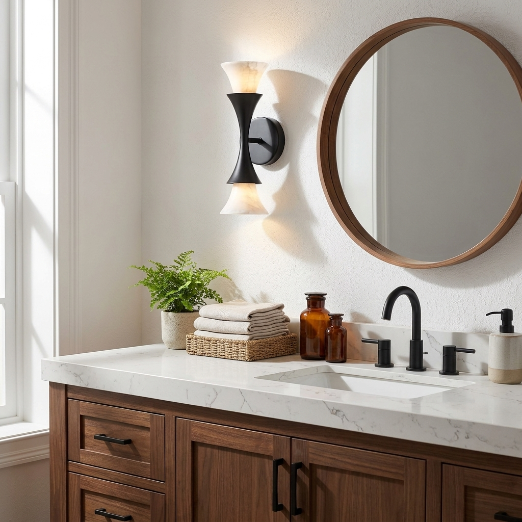 Oakenwick Aplique de pared de alabastro