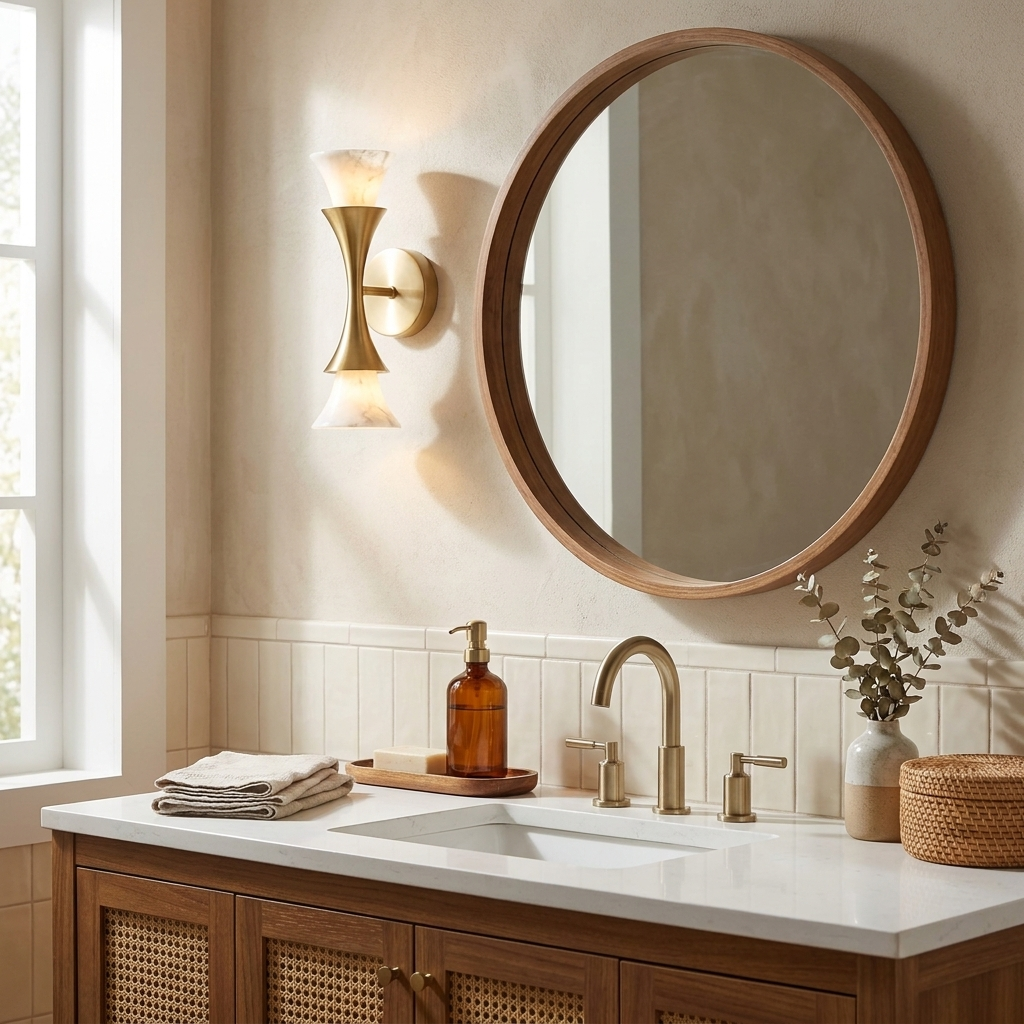 Oakenwick Aplique de pared de alabastro