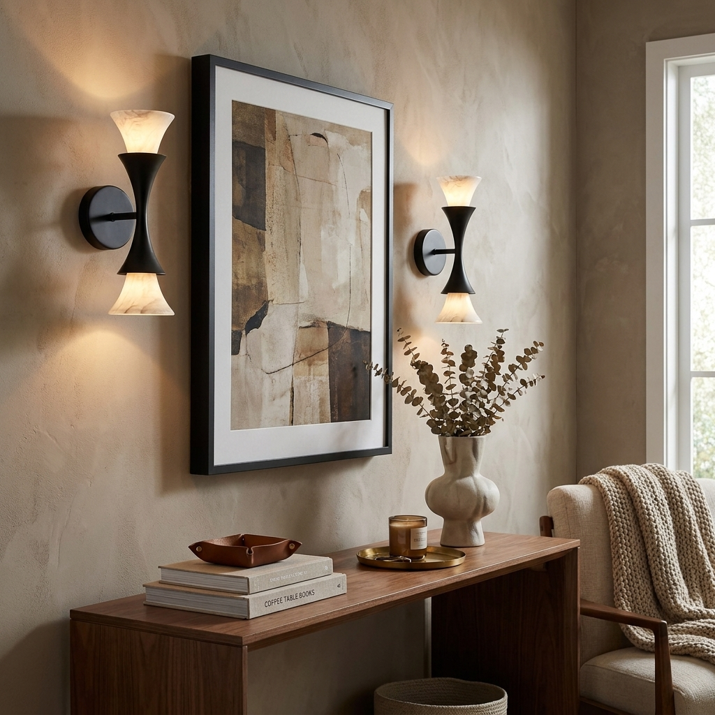Oakenwick Aplique de pared de alabastro