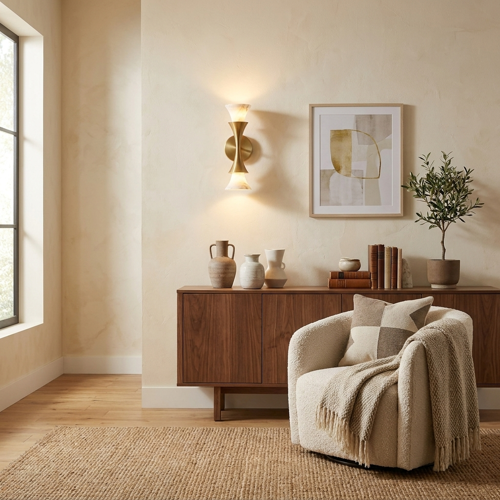Oakenwick Aplique de pared de alabastro