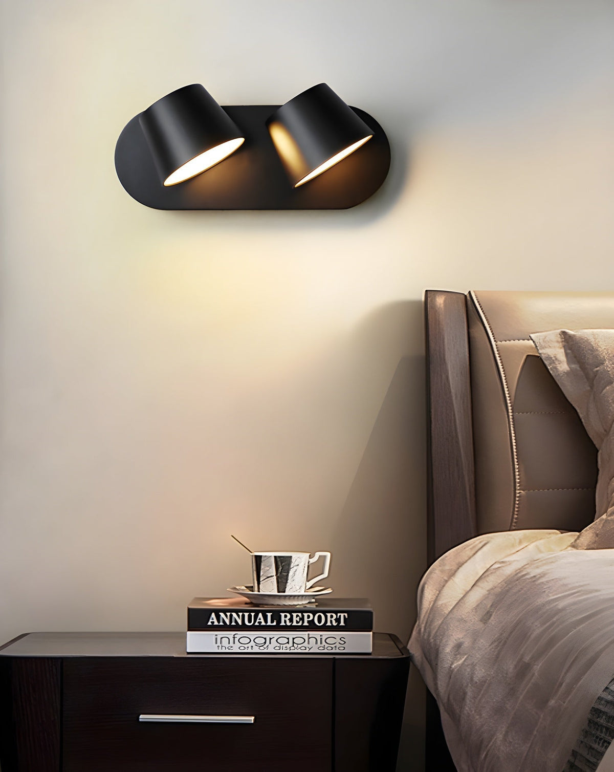 Aurlaeir aplique de pared regulable con enchufe enchufable