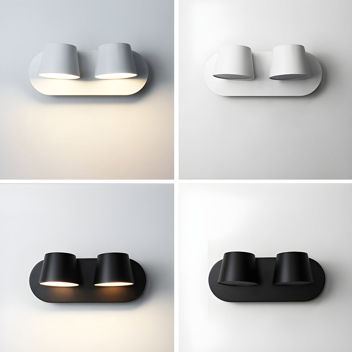 Aurlaeir aplique de pared regulable con enchufe enchufable