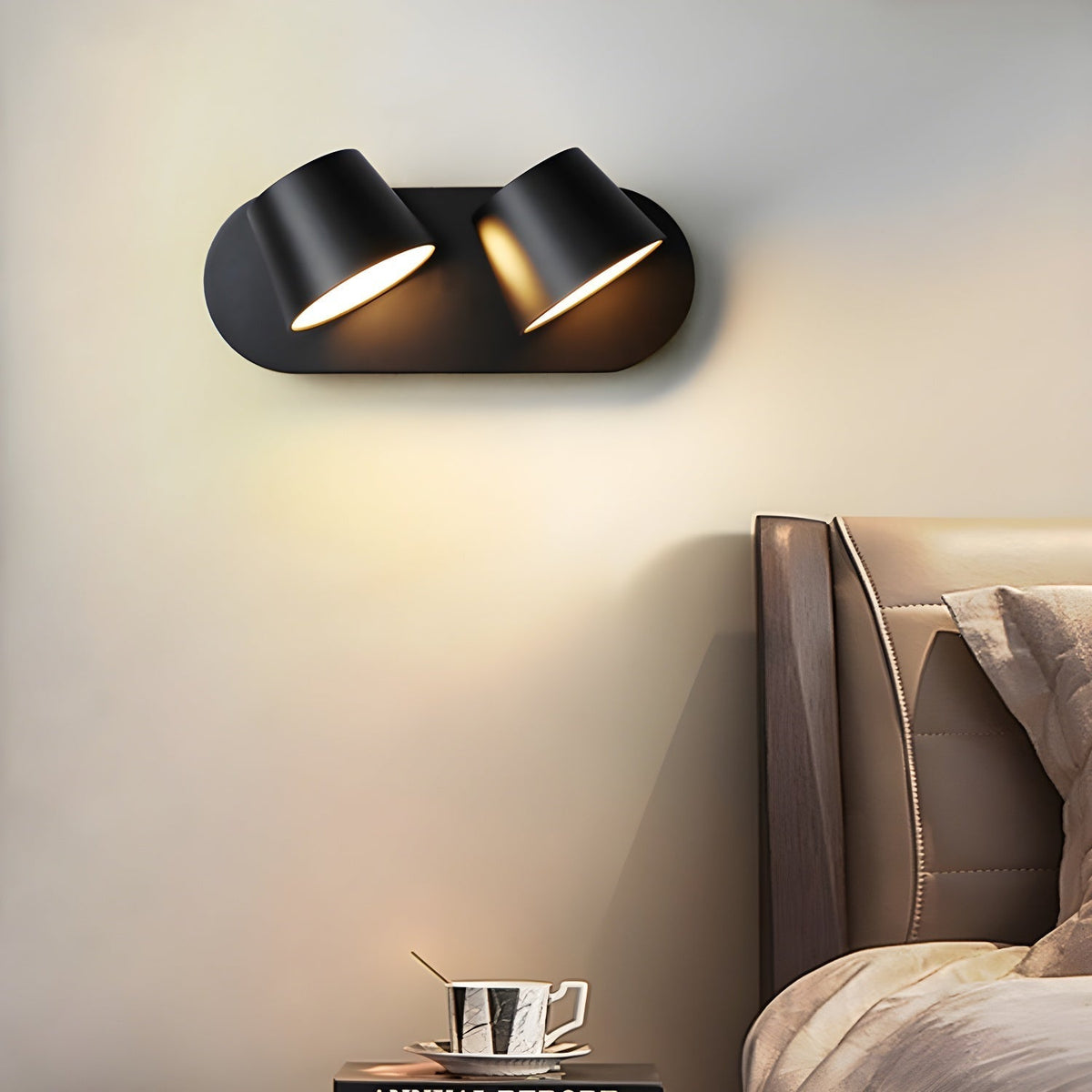 Aurlaeir aplique de pared regulable con enchufe enchufable
