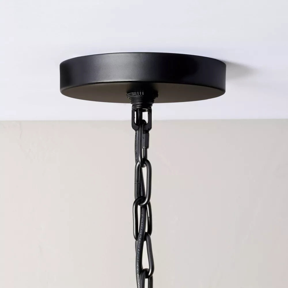 Kvennuvyn lámpara de araña moderna minimalista de metal y tela