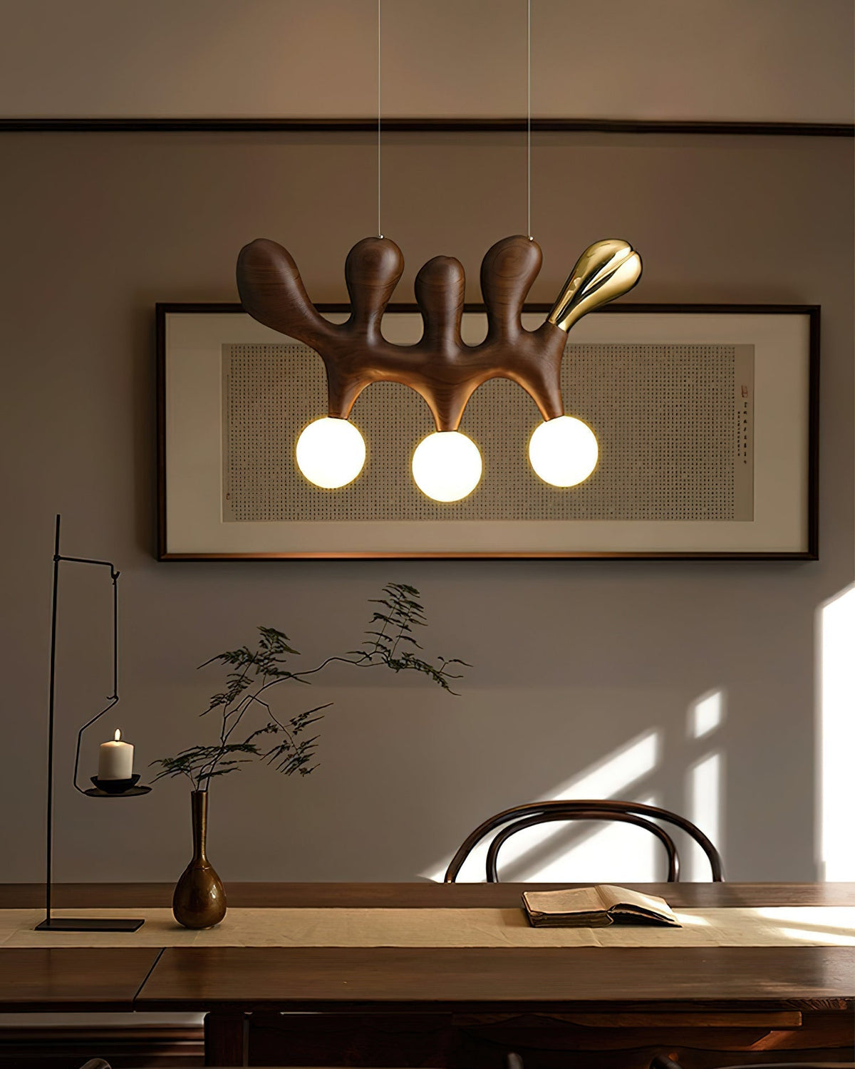 Sprout lámpara colgante contemporánea de madera